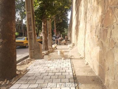 بهسازی مسیر پیاده رو قلعه فلک الافلاک خرم آباد