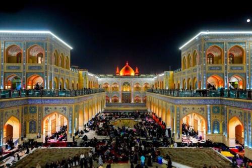 صحنه هایی از اسکان زائرین در جوار حرم امام علی (ع)