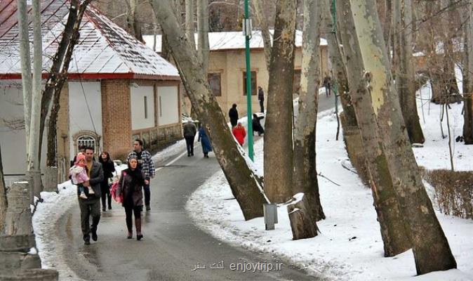 برف کاخ سعدآباد را تعطیل کرد