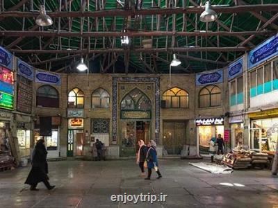 سقف ریخته شده بازار امین السلطان با مشاركت كسبه مرمت می شود